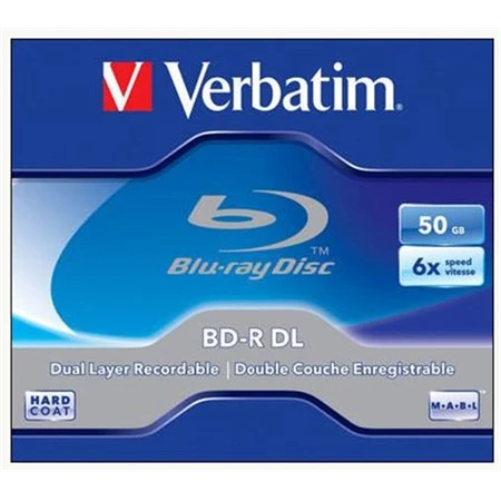 BD-R Blu-Ray kétrétegű lemez 50GB, 6x, normál tokban (1 db)