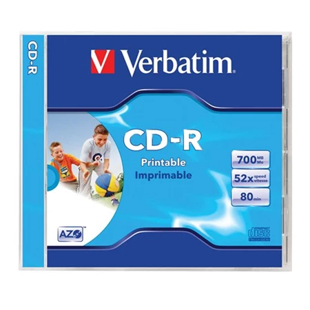 CD-R  Verbatim 700 MB 52x 80 min* nyomtatható