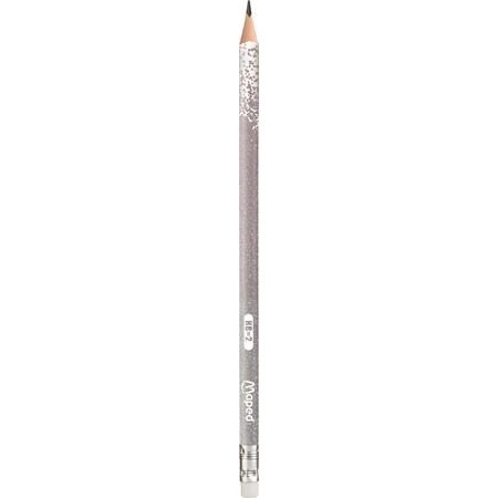 Ceruza MAPED Black`Peps Glitter Deco háromszögletű HB radíros vegyes pasztell színek