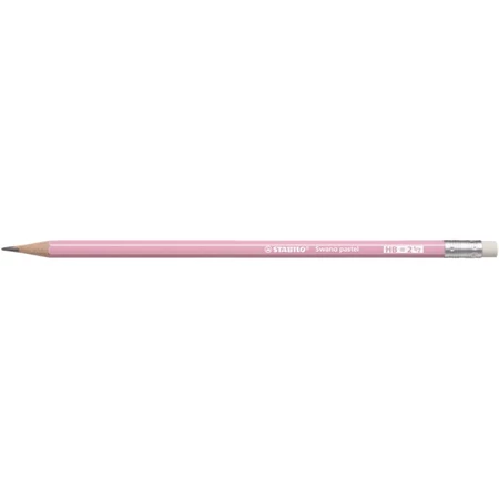 Ceruza radíros STABILO Swano HB pasztel rózsaszín színű test