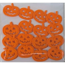 Dekoráció Halloween tök textil 32mm narancssárga S/25