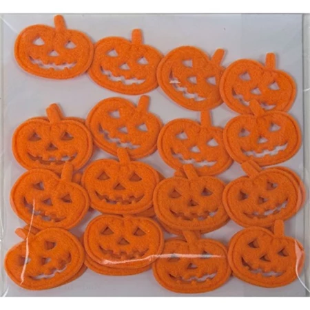 Dekoráció Halloween tök textil 32mm narancssárga S/25