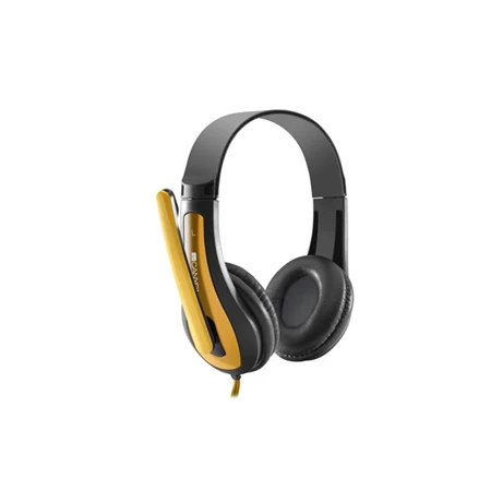 Fejhallgató, mikrofonnal CANYON HSC-1, fekete-sárga
