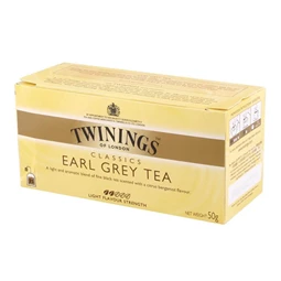 Fekete tea, TWININGS Earl grey 25x2 g,