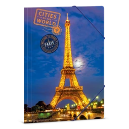 Gumis mappa A/4 ARS UNA Cities-Paris Eiffel torony éjszaka