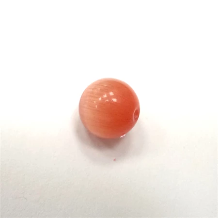 Gyöngy alkatrész- gyöngy macskaszem 10mm darabra narancs