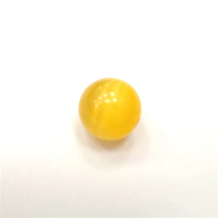 Gyöngy alkatrész- gyöngy macskaszem 10mm darabra sárga