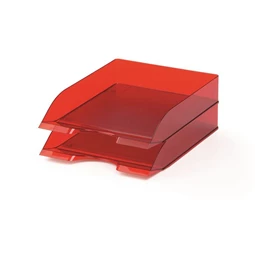 Irattálca DURABLE Basic  műanyag, áttetsző piros