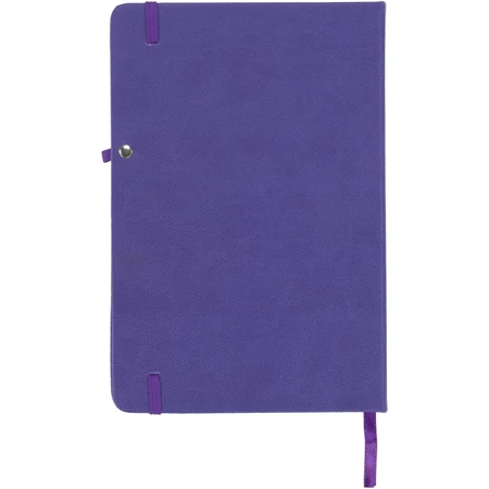 Jegyzetfüzet A/5 128 vonalas lap, lila szín, gumipánttal + tolltartó gumigyűrű, könyvjelzővel