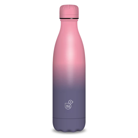 Kulacs fém 500ml ARS UNA duplafalú fém ivópalack Purple - Dark Pink