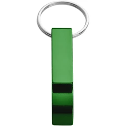 Kulcstartó fém sörnyitós, 1 x 5,5 x 1,5 cm zöld