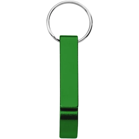 Kulcstartó fém sörnyitós, 1 x 5,5 x 1,5 cm zöld