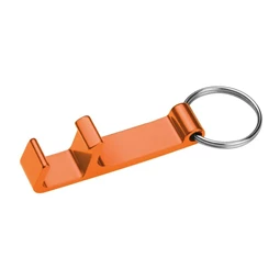 Kulcstartó fém üvegnyitó és mobiltartó, narancssárga