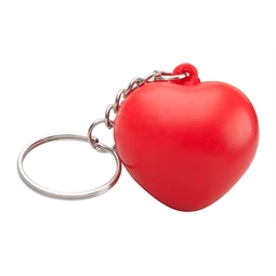 Kulcstartó stresszlevezető piros szívvel