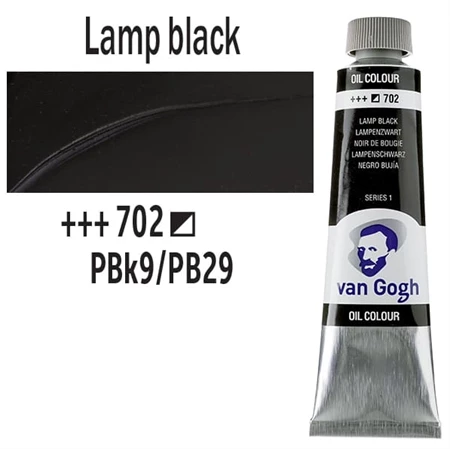 Olajfesték TALENS, VAN GOGH 40ml, Lamp black 702
