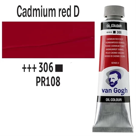 Olajfesték TALENS, VAN GOGH 40ml, Cadmium red deep 306