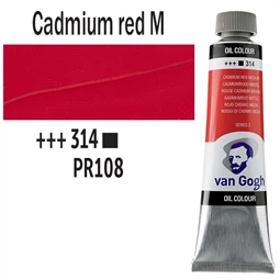 Olajfesték TALENS, VAN GOGH 40ml, Cadmium red medium 314