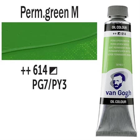 Olajfesték TALENS, VAN GOGH 40ml, Permanent green medium 614