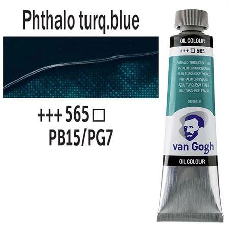 Olajfesték TALENS, VAN GOGH 40ml, Phthalo tuquoise blue 565