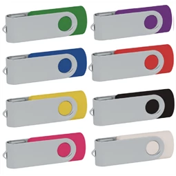 Pendrive 8 GB fém kihajtható twister különféle színvariációban