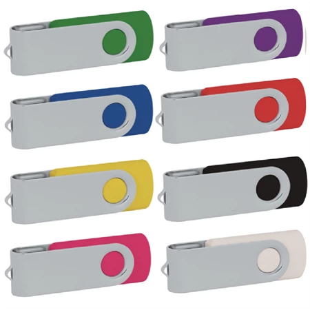 Pendrive 8 GB fém kihajtható twister különféle színvariációban