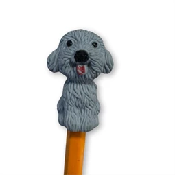 Radír kutya forma, ceruzavégre kb. 3,5x2,5cm 4féle, 1db
