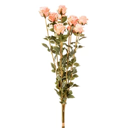 Selyemvirág rózsa szálas 78cm műanyag rózsaszín 1szál