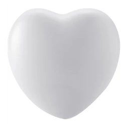 Stresszlevezető szív forma 6,5x5x7cm fehér