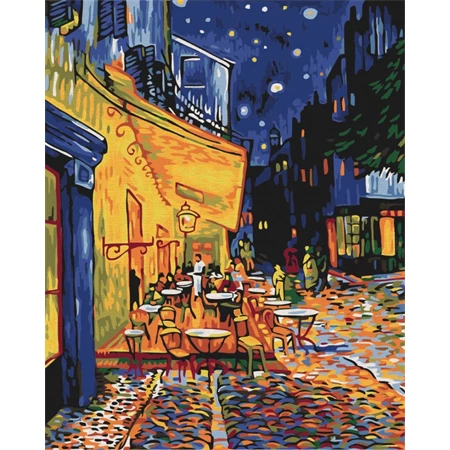 Számozott kifestő Brushme 40x50cm Night cafe in Arles. Van Gogh