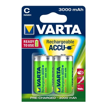 Tölthető elem baby VARTA Power Accu 2x C 3000 mAh (Ready2Use), 2db/csomag
