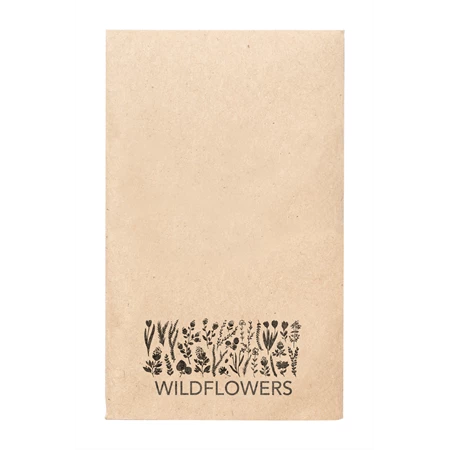 Virágmag, vadvirágmagok újrahasznosított papírzacskóban méhlegelő virágmagok, boríték: 65×105 mm