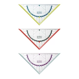 Vonalzó háromszög HERLITZ Geometriai 16 cm