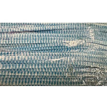Zsenília szál 30cm 50db/csomag csíkos kék-fehér