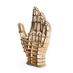 3D fa puzzle, kéz, minta