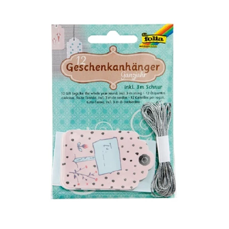 Ajándékkártya 12db motívummal + zsínór