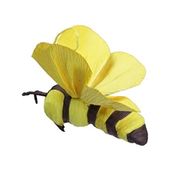 Akasztós dísz méhecske papír 24cm sárga