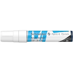 Akril marker, 15 mm, SCHNEIDER Paint-It 330, fehér