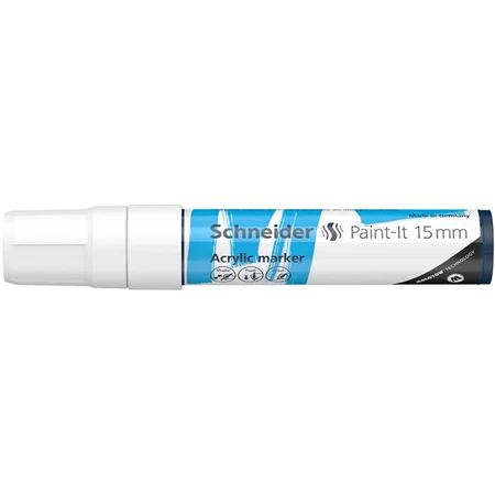 Akril marker, 15 mm, SCHNEIDER Paint-It 330, fehér