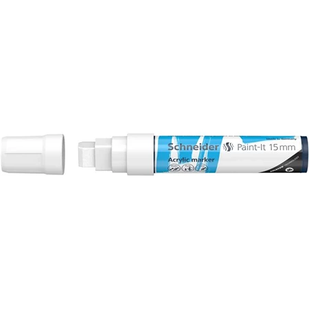 Akril marker, 15 mm, SCHNEIDER Paint-It 330, fehér