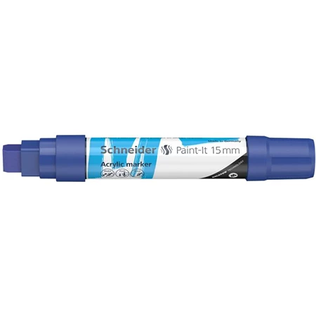 Akril marker, 15 mm, SCHNEIDER Paint-It 330, kék