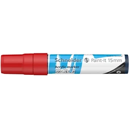Akril marker, 15 mm, SCHNEIDER Paint-It 330, piros