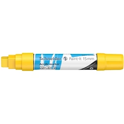 Akril marker, 15 mm, SCHNEIDER Paint-It 330, sárga