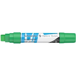 Akril marker, 15 mm, SCHNEIDER Paint-It 330, zöld