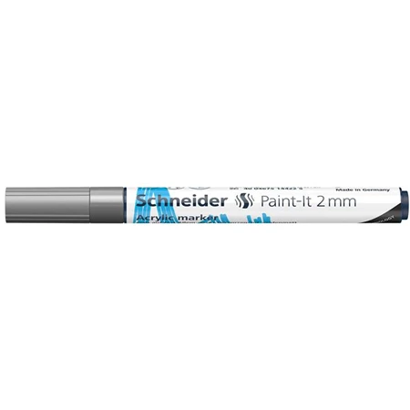 Akril marker, 2 mm, SCHNEIDER Paint-It 310, ezüst