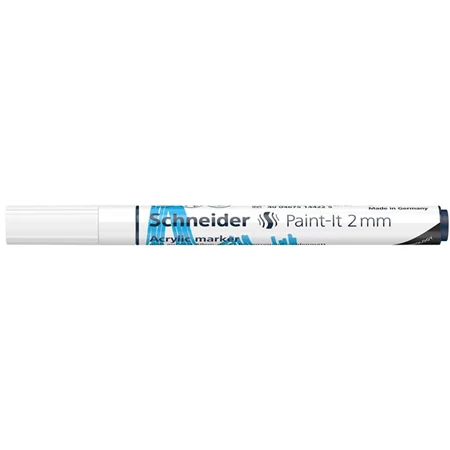 Akril marker, 2 mm, SCHNEIDER Paint-It 310, fehér