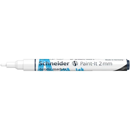 Akril marker, 2 mm, SCHNEIDER Paint-It 310, fehér
