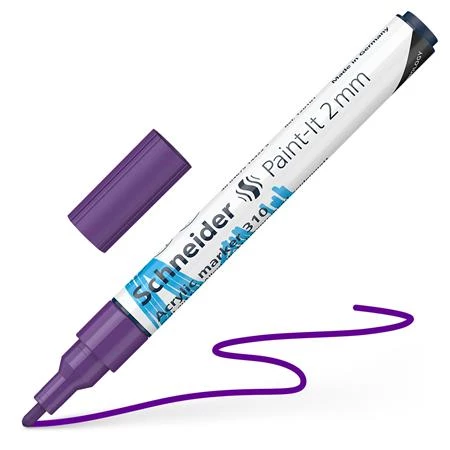Akril marker, 2 mm, SCHNEIDER Paint-It 310, lila