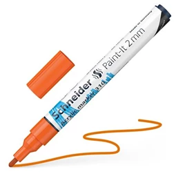 Akril marker, 2 mm, SCHNEIDER Paint-It 310, narancssárga