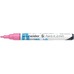 Akril marker, 2 mm, SCHNEIDER Paint-It 310, pasztellrózsaszín