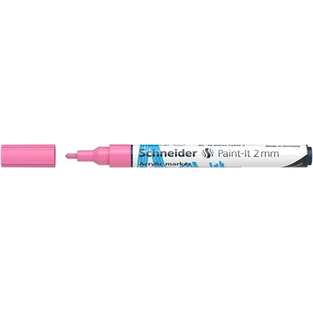Akril marker, 2 mm, SCHNEIDER Paint-It 310, pasztellrózsaszín